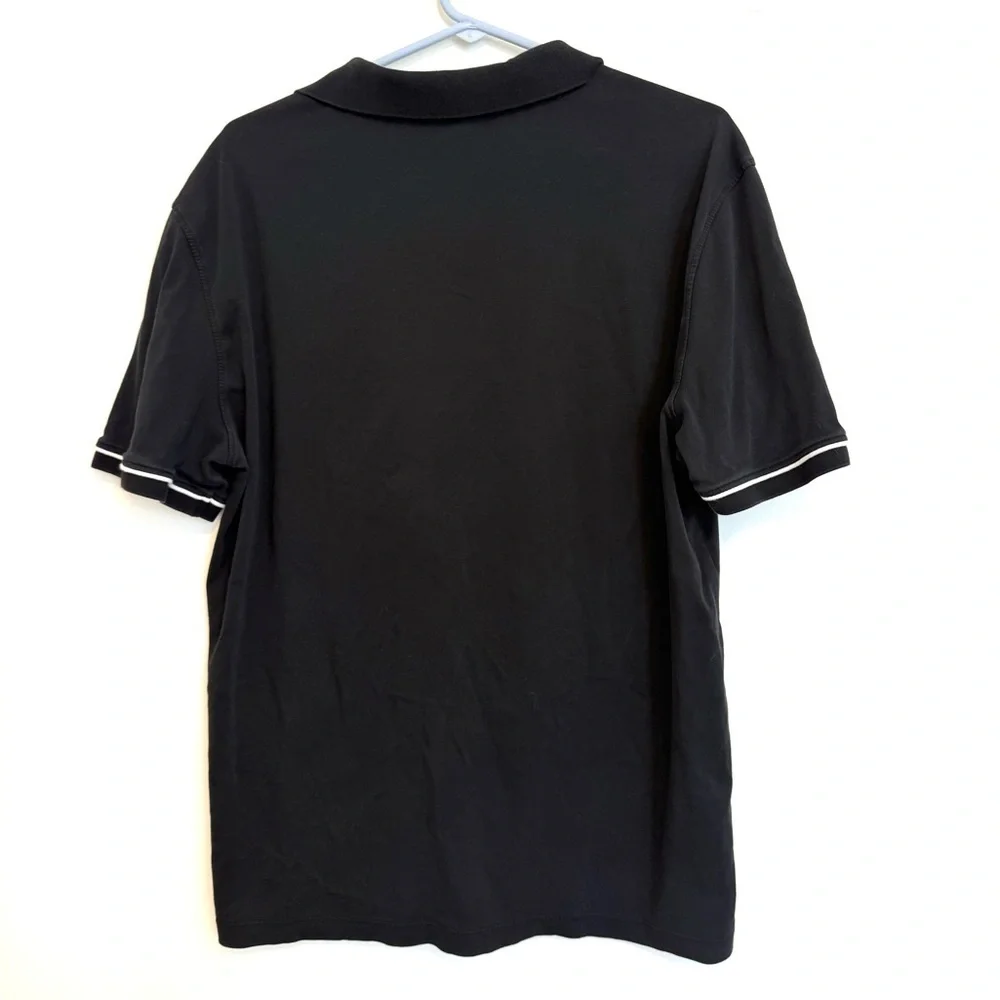 2/$30 Banana Republic - Men’s Black Polo w/ White Trim - Lux Touch Performance
